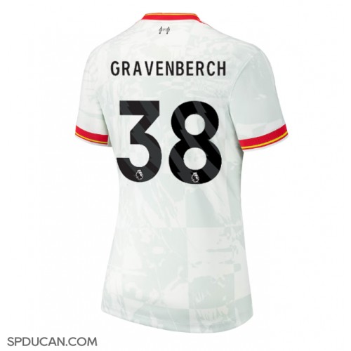 Zenski Nogometni Dres Liverpool Ryan Gravenberch #38 Rezervni 2024-25 Kratak Rukav